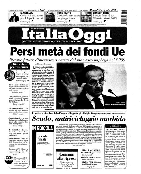 Italia oggi : quotidiano di economia finanza e politica